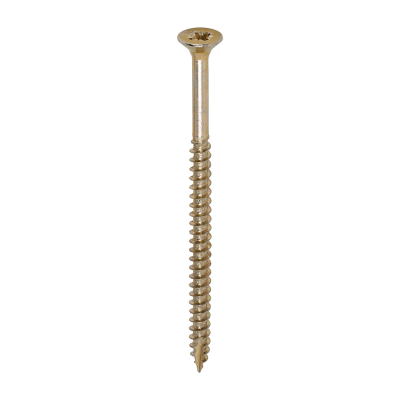 6.0x100 Pozi Countersunk Multi Purpose Screw Zinc & Yellow Plated Timco Classic Range Pack 100
