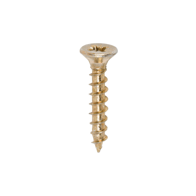 3x17 Pozi Countersunk Chipboard Screw Zinc & Yellow Plated Timco Solo Range Pack 200