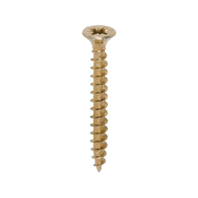 4.5x40 Pozi Countersunk Chipboard Screw Zinc & Yellow Plated Timco Solo Range Pack 200
