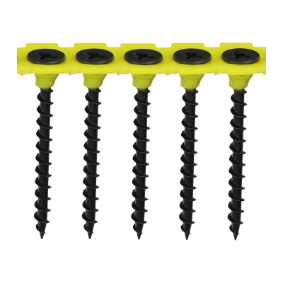 3.5x45 Collated Coarse Phillips Bugle Drywall Screw Black Pack 1000