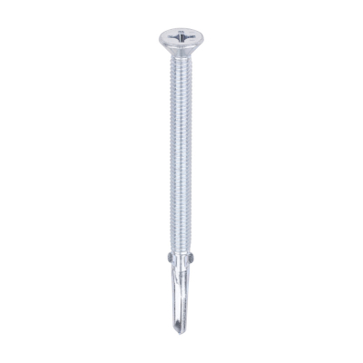 5.5x85 Countersunk Wood to Heavy Section Steel Wing Tip S/D Screw Zinc Pack 100