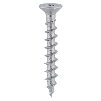 4.3x20 Unreinforced Frame Screw Stainless Steel & Silver Organic Timco 200 Range Pack 1000