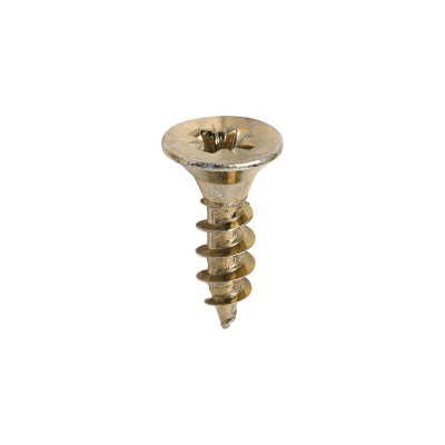 4.5x16 Pozi Countersunk Multi Purpose Screw Zinc & Yellow Plated Timco Classic Range Pack 200