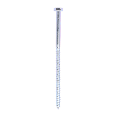10x200 Coachscrew DIN 571 Zinc Plated Pack 20