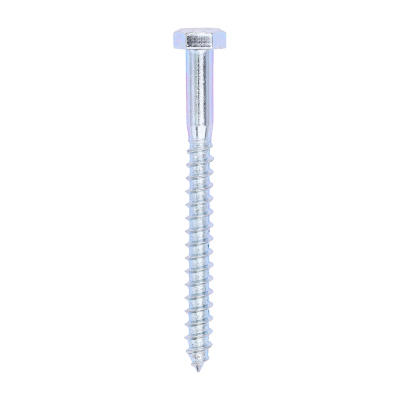 8x90 Coachscrew DIN 571 Zinc Plated Pack 50
