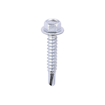 5.5x32 Hex Metal to Light Section Steel S/D Exterior Screw Steel/Silver Pack 100
