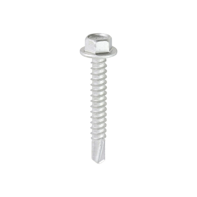 5.5x38 Hex Metal to Light Section Steel S/D Exterior Screw Steel/Silver Pack 100