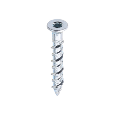 6.0x40 Torx Countersunk Masonry Screw Zinc Plated Timco Pack 100