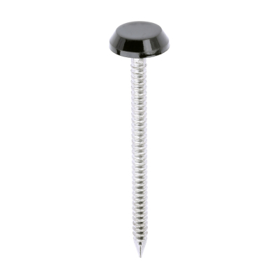 50x3.2 Polymer Headed Nail A4 (Head Diameter 12) Black Pack 100