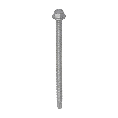 5.5x100 Hex Metal to Light Section Steel S/D Exterior Screw Steel/Silver Pack 100
