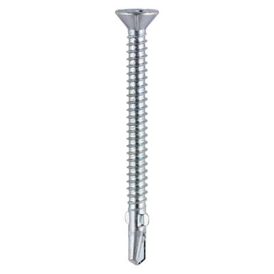 5.5x50 Countersunk Wood to Light Section Steel Wing Tipped S/D Screw Zinc Pack 150