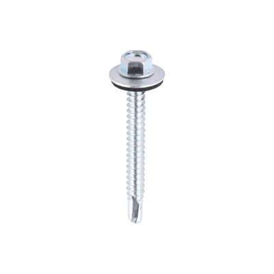 5.5x50 Hex Metal to Light Section Steel S/D Screw/Washer Zinc Pack 100