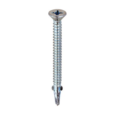 5.5x65 Countersunk Wood to Light Section Steel Wing Tipped S/D Screw Zinc Pack 200
