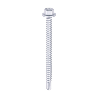 5.5x70 Hex Metal to Light Section Steel S/D Exterior Screw Steel/Silver Pack 100