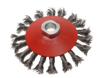 115mm (M14x0.5) Angle Grinder Twisted Knot Steel Wire Bevel Brush