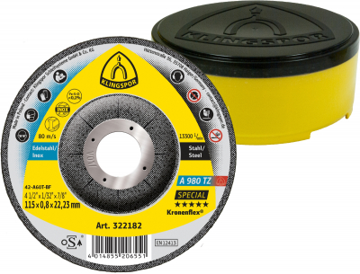 115x0.8x22.23 Metal Slitting Disc A980TZ SPECIAL Klingspor Pack 25