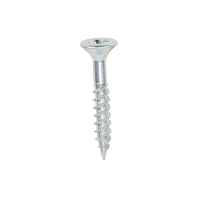 No10x11/4 Pozi Countersunk Twin Threaded Woodscrew Zinc Plated Pack 200