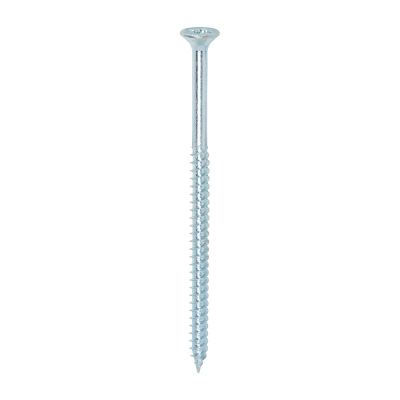 No12x4 Pozi Countersunk Twin Threaded Woodscrew Zinc Plated Pack 100