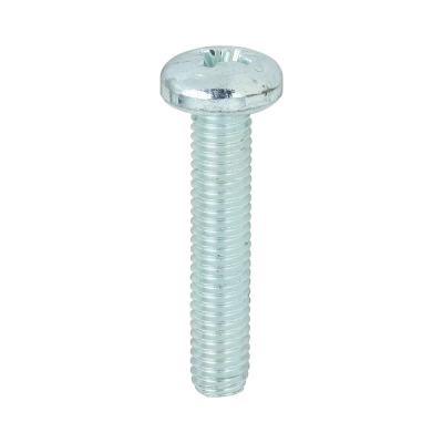 M5x25 Pozi Pan Screw DIN 7985 Zinc Plated Pack 100