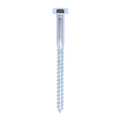 10x120 Coachscrew DIN 571 Zinc Plated Pack 50
