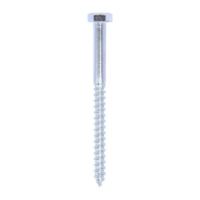 10x130 Coachscrew DIN 571 Zinc Plated Pack 50