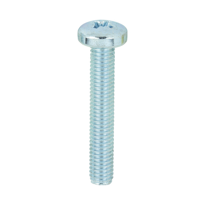 M5x30 Pozi Pan Screw DIN 7985 Zinc Plated Pack 100
