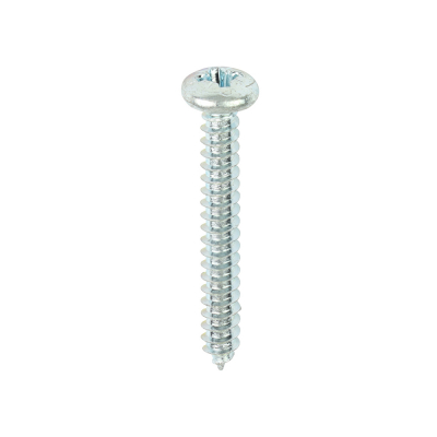 No8x11/4 Pozi Pan Ab Point Self Tapping Screw DIN 7981CZ Zinc Plated Pack 200