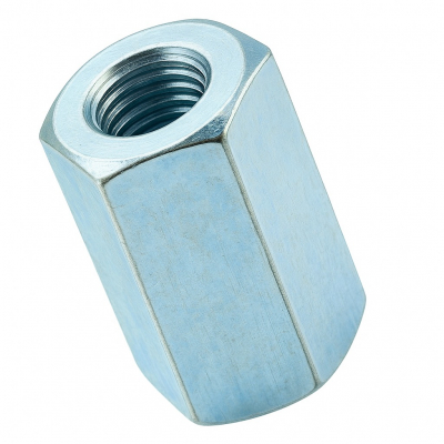 M8x24 Hex Connecting Nut DIN 6334 Zinc Plated Pack 75
