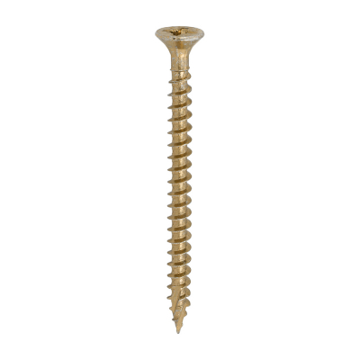 6.0x80 Pozi Countersunk Multi Purpose Screw Zinc & Yellow Plated Timco C2 Range Pack 200
