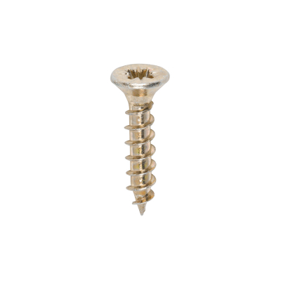 3x15 Pozi Countersunk Chipboard Screw Zinc & Yellow Plated Timco Solo Range Pack 200