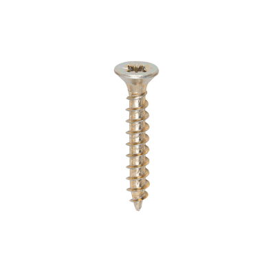3x20 Pozi Countersunk Chipboard Screw Zinc & Yellow Plated Timco Solo Range Pack 200