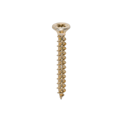 3x25 Pozi Countersunk Chipboard Screw Zinc & Yellow Plated Timco Solo Range Pack 200