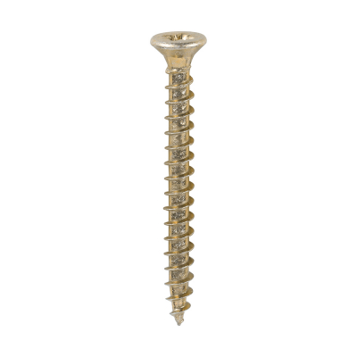 3x30 Pozi Countersunk Chipboard Screw Zinc & Yellow Plated Timco Solo Range Pack 200