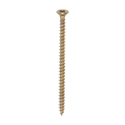 4x70 Pozi Countersunk Chipboard Screw Zinc & Yellow Plated Timco Solo Range Pack 200