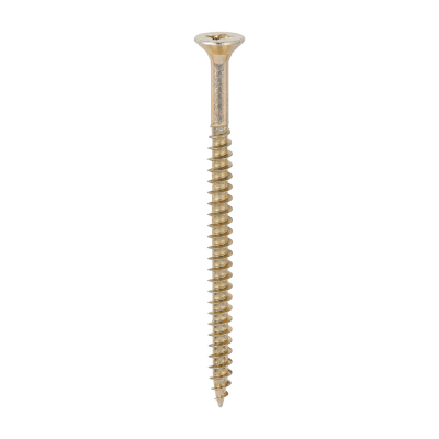 6x90 Pozi Countersunk Chipboard Screw Zinc & Yellow Plated Timco Solo Range Pack 200