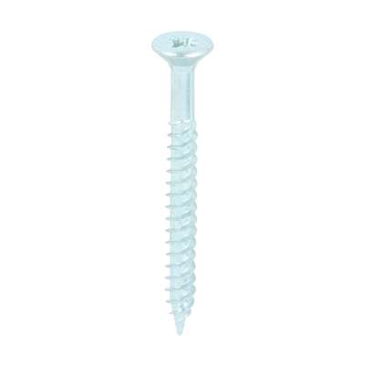 No10x2 Pozi Countersunk Twin Threaded Woodscrew Zinc Plated Pack 200