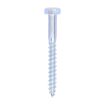 8x75 Coachscrew DIN 571 Zinc Plated Pack 100