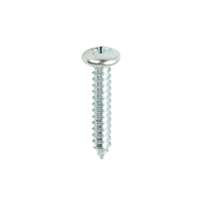 No12x1 Pozi Pan Ab Point Self Tapping Screw DIN 7981CZ Zinc Plated Pack 200