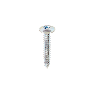No8x1 Pozi Flange Ab Point Self Tapping Screw DIN 4174CZ Zinc Plated Pack 200