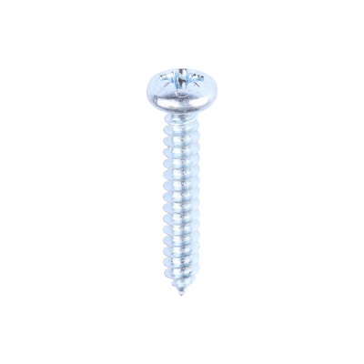 No8x1 Pozi Pan Ab Point Self Tapping Screw DIN 7981CZ Zinc Plated Pack 200