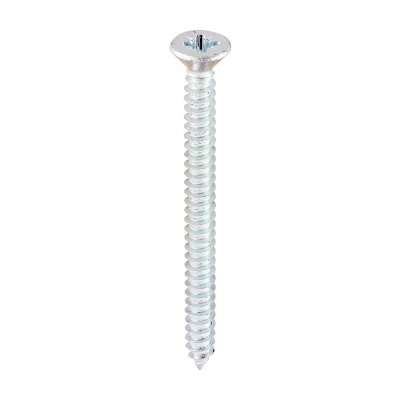 No8x2 Pozi Countersunk Ab Point Self Tapping Screw DIN 7982CZ Zinc Plated Pack 200