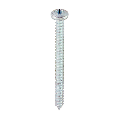 No8x2 Pozi Pan Ab Point Self Tapping Screw DIN 7981CZ Zinc Plated Pack 200