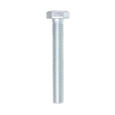 M10x70 Hex Setscrew DIN 933 Zinc Plated Gr.8.8 Pack 100
