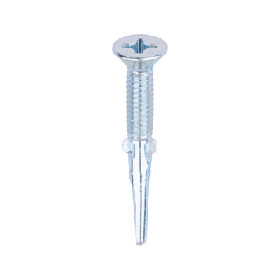 5.5x45 Countersunk Wood to Heavy Section Steel Wing Tip S/D Screw Zinc Pack 200