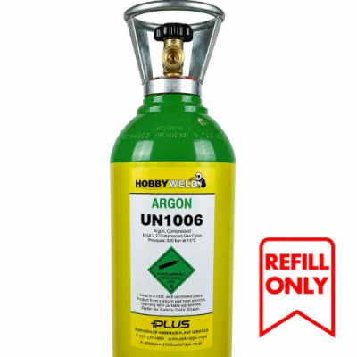Hobbyweld Argon Plus (Medium) Cylinder UN 1006 Class 2.2 Refill