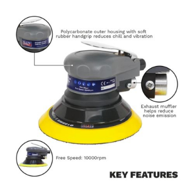 150mm Sealey Air Palm Orbital Sander