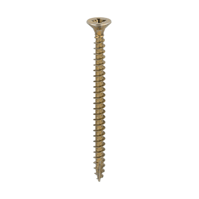 5.0x55 Pozi Countersunk Multi Purpose Screw Zinc & Yellow Plated Timco Classic Range Pack 200