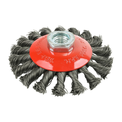 100mm (M14x0.5) Angle Grinder Twisted Knot Steel Wire Bevel Brush