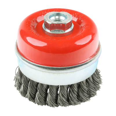 80mm (M14x0.5) Angle Grinder Twisted Knot Steel Wire Cup Brush