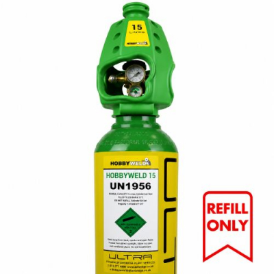 Hobbyweld 15 Ultra (Large) Cylinder UN 1956 Class 2.2 Refill